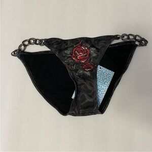 Sinful by Affliction wish chain bikini bottom/rose